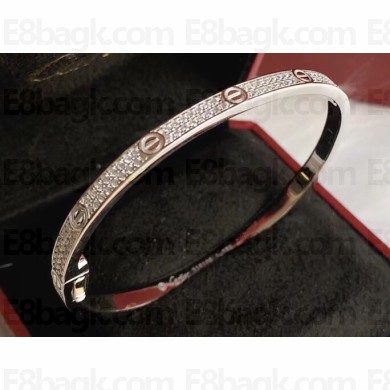 Cartier Love Bracelet Narrow diamond-paved White Gold