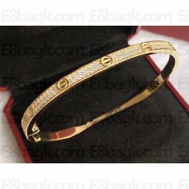 Cartier Love Bracelet Narrow diamond-paved Yellow Gold(cubic zirconium)