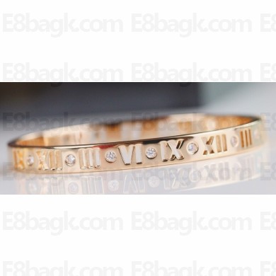 Cartier Love Roman Numerals Bracelet Pink Gold