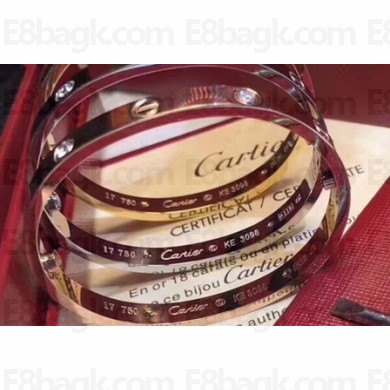 Cartier Love Bracelet with Diamonds and Screwdriver Pink Gold