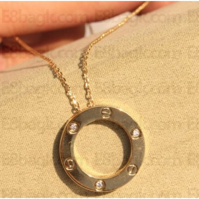 Cartier Love necklace with 3 Diamonds Yellow Gold