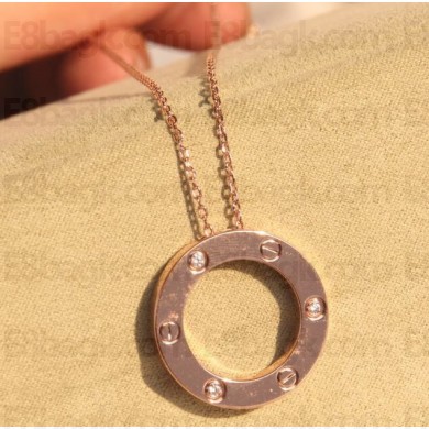 Cartier Love necklace with 3 Diamonds Pink Gold