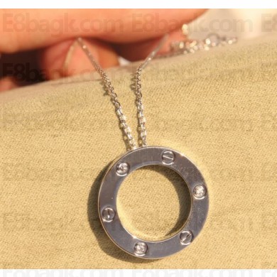 Cartier Love necklace with 3 Diamonds White Gold
