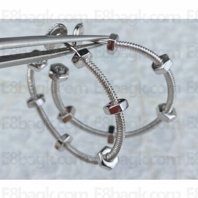 Cartier Ecrou de Earrings White Gold