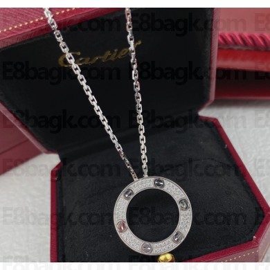 Cartier Love necklace diamond-paved White Gold