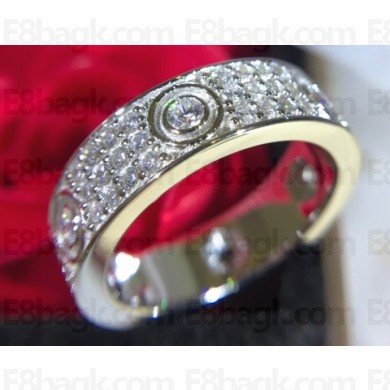 Cartier Love Ring with All Diamonds White Gold