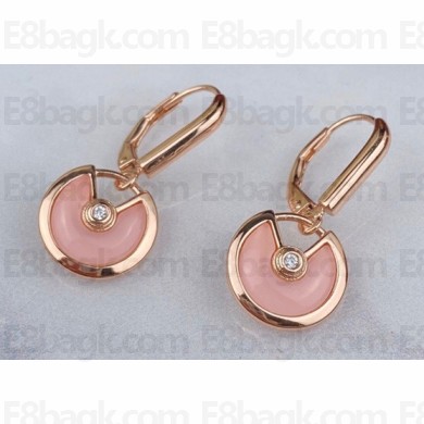 Cartier amulette de Earrings Pink Pink Gold