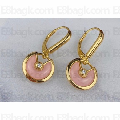 Cartier amulette de Earrings Pink Yellow Gold