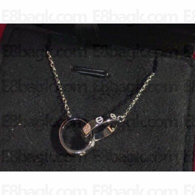 Cartier Dicyclic Love necklace White Gold