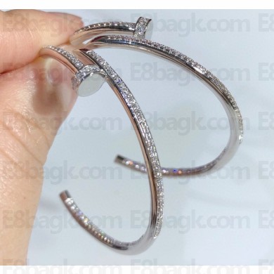 Cartier juste un clou Earrings diamond-paved White Gold