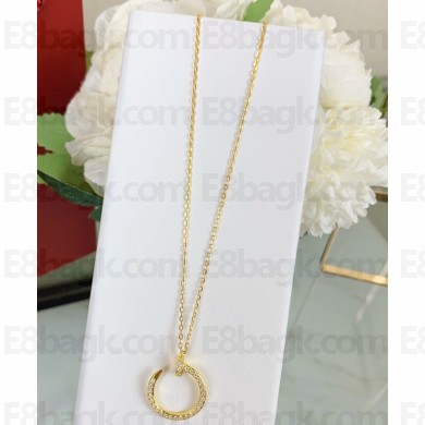Cartier juste un clou necklace diamond-paved Yellow Gold