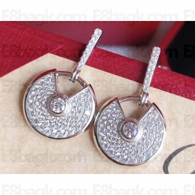 Cartier amulette de Earrings diamond-paved White Gold