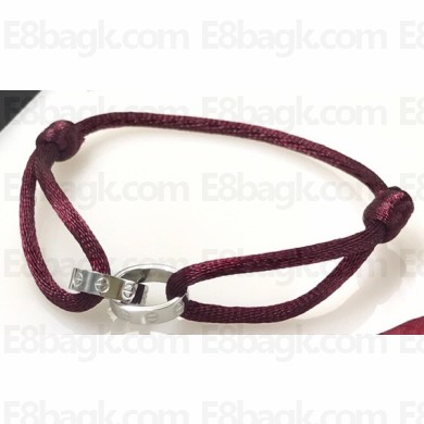 Cartier Burgundy Love Bracelet White Gold