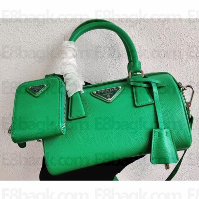 Prada Leather Mini Boston Bag 1BB846 Green 2020