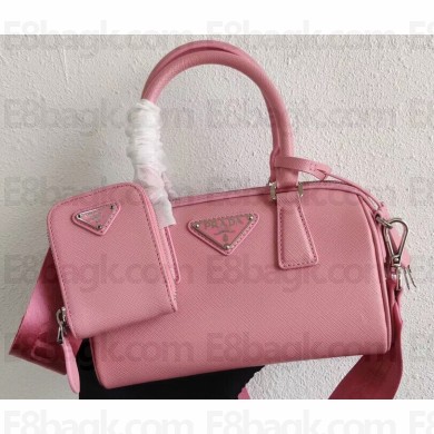 Prada Leather Mini Boston Bag 1BB846 Pink 2020