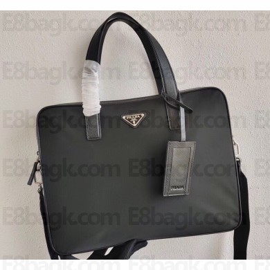Prada Nylon Briefcase 2VE368 Black 2020