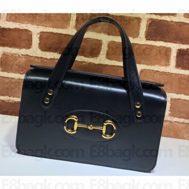 Gucci Horsebit 1955 Small Top Handle Bag 627323 Leather Black 2020