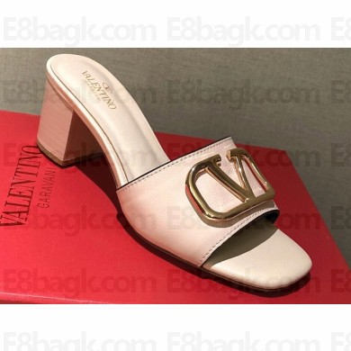 Valentino Heel 5.5cm VLOGO Mules Light Pink 2020