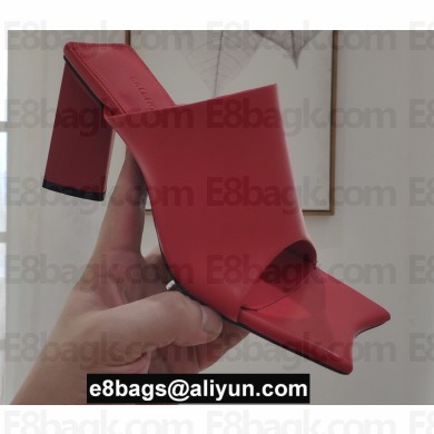Balenciaga Heel 8cm Moon Mules Sandals Red 2020