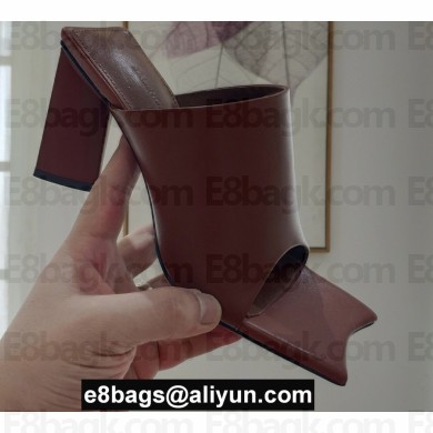 Balenciaga Heel 8cm Moon Mules Sandals Brown 2020
