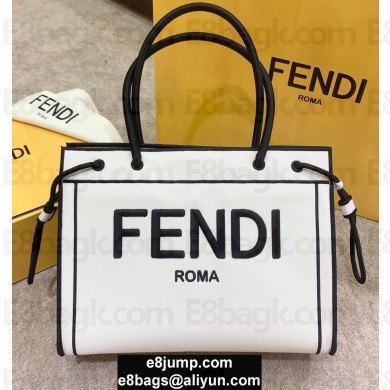 Fendi Roma Large Shopper Bag Undyed Canvas 2020