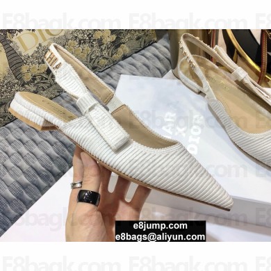 Dior J'Adior x Chiara Ferragni Slingback Ballet Flats White 2020