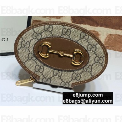 Gucci Horsebit 1955 Oval Coin Case 622040 GG Canvas Coffee 2020