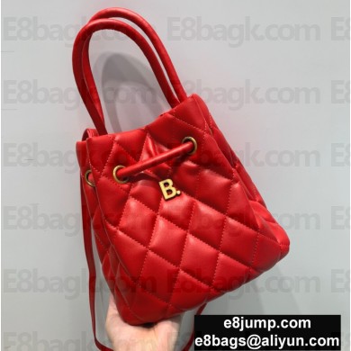 Balenciaga B. Bucket Small Bag Red