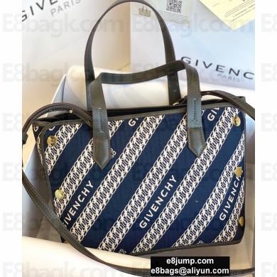 Givenchy Mini BOND Shopper Tote Bag in GIVENCHY Chain Jacquard Blue 2020