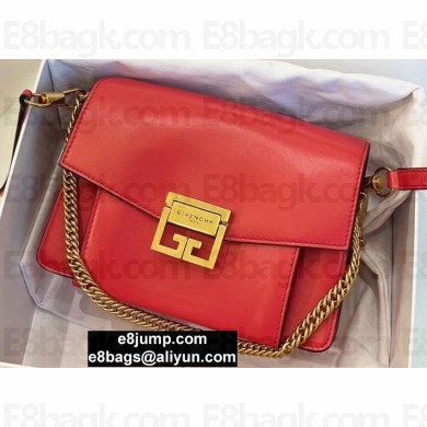 Givenchy Small GV3 Bag in Smooth Box Leather Red