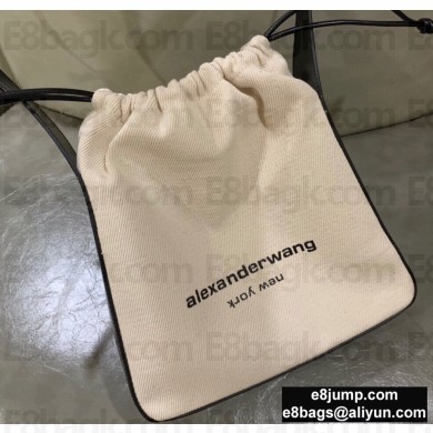 Alexander Wang Ryan Drawstring Dust Shoulder Bag Canvas White