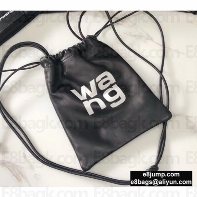 Alexander Wang Ryan Drawstring Mini Dust Shoulder Bag Leather wang Black