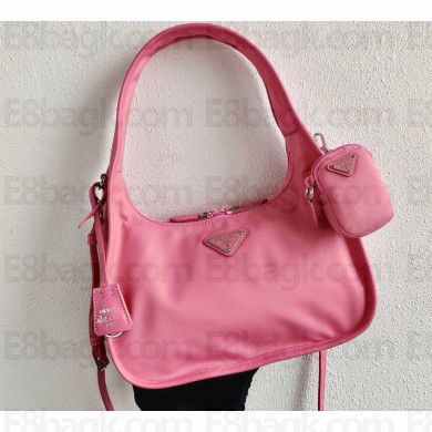 Prada Re-Edition 1995 Nylon Hobo Bag 1BC115 Pink 2020