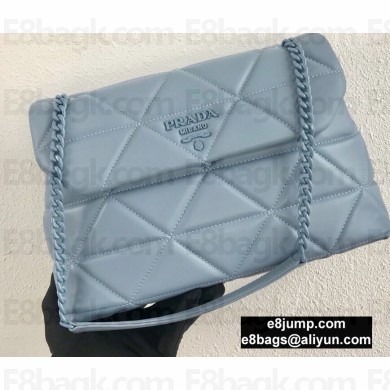 Prada Large Nappa Leather Spectrum Bag 1BD231 Sky Blue 2020