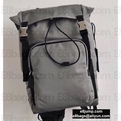 Prada Nylon Backpack Bag 2VZ135 Gray 2020