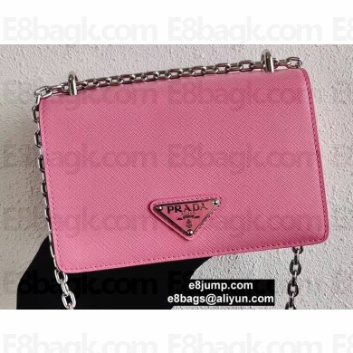 Prada Saffiano Leather Shoulder Mini Bag 1BD032 Pink 2020
