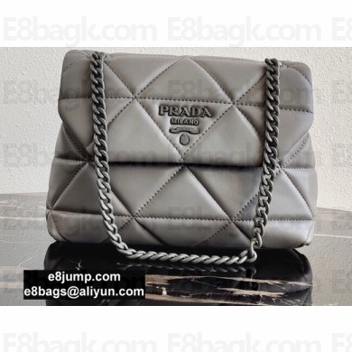 Prada Small Nappa Leather Spectrum Bag 1BD233 Gray 2020