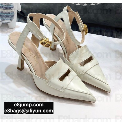 Dior Heel 8cm Boy-D Pumps in Perforated Gradient Calfskin White 2020