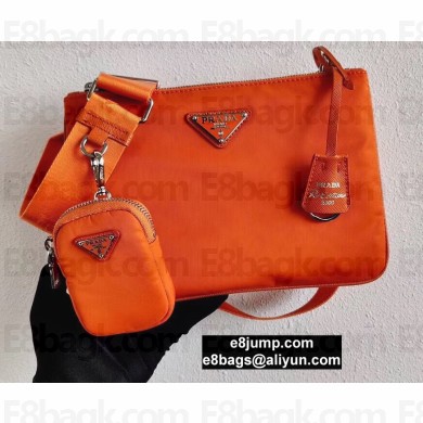 Prada Nylon Re-Edition 2000 Shoulder Bag 1BH046 Orange 2020