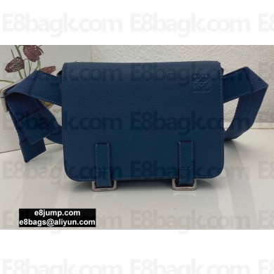 Loewe Military Bumbag Bag in Soft Grained Calfskin Blue 2020