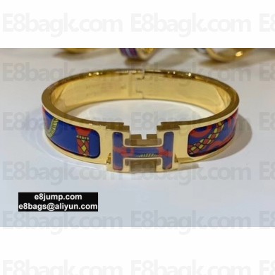 Hermes Clic H Narrow Bracelet in Printed Enamel 06