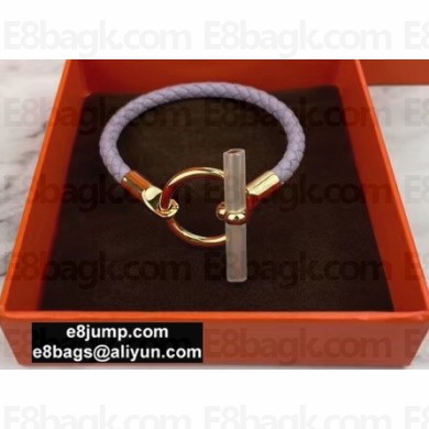 Hermes Glenan Braided Bracelet Light Purple/Gold