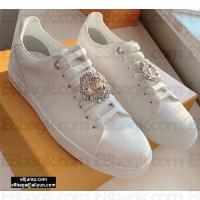 Louis Vuitton Frontrow Sneakers White LV Circle with Crystals 2020