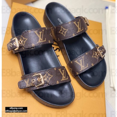 Louis Vuitton Bom Dia Flat Mules Monogram Canvas/Black 2020