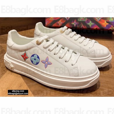 Louis Vuitton Time Out Sneakers White/Multicolor Flower 2020