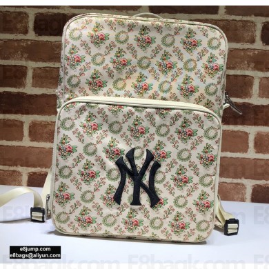 Gucci Medium Backpack Bag 536724 NY Patch Flower Print