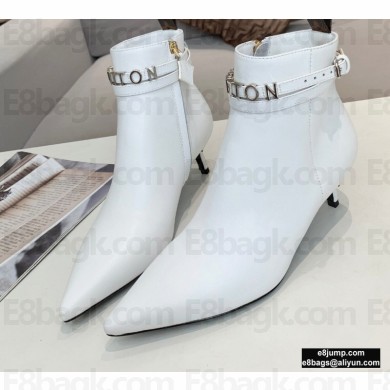 Louis Vuitton Heel 5.5cm Call Back Ankle Boots White 2020