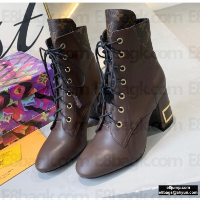 Louis Vuitton Heel 6.5cm Bliss Ankle Boots Laces Coffee 2020