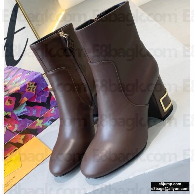 Louis Vuitton Heel 6.5cm Bliss Ankle Boots Coffee 2020
