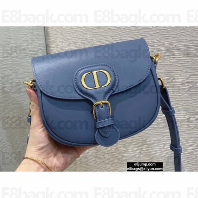 Dior Small Bobby Bag Bag in Box Calfskin Denim Blue 2020